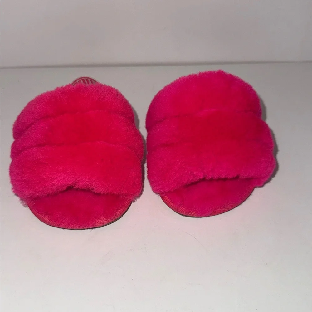 UGG Baby Fuchsia Fluffy‎ Slides